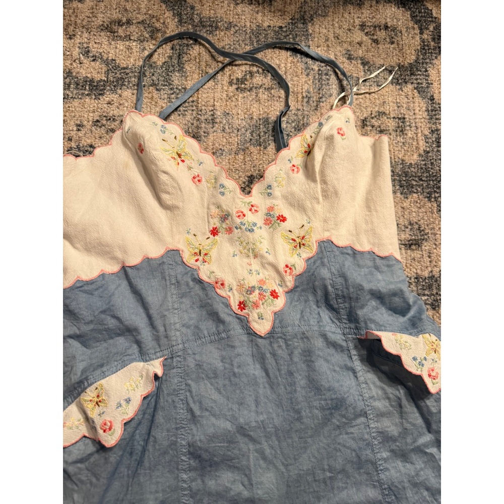 Free People This And That Embroidered Midi Dress S Excellent Condition - Picture 4 of 8
